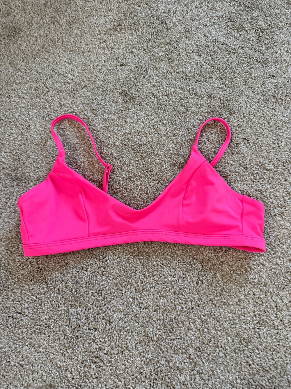 BNWT Parade Neon Pink Triangle Bikini Top Size Medium